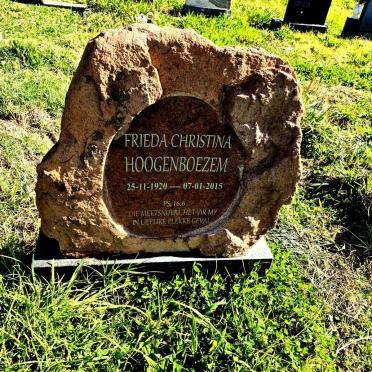 HOOGENBOEZEM Frieda Christina 1920-2015