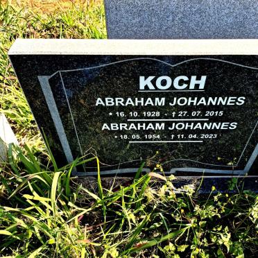 KOCH Abraham Johannes 1928-2015 :: KOCH Abraham Johannes 1954-2023