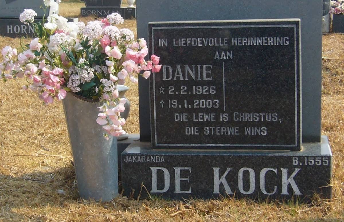 KOCK Danie, de 1926-2003