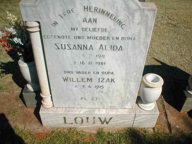 LOUW Willem Izak 1915-1984 &amp; Susanna Alida 1911-1981