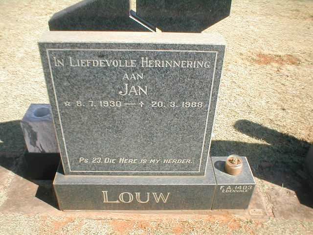LOUW Jan 1930-1988