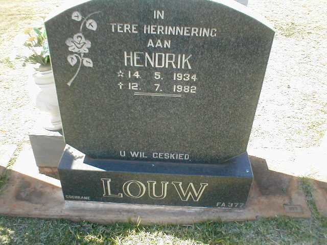 LOUW Hendrik 1934-1982