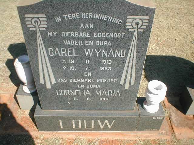 LOUW Carel Wynand 1913-1983 &amp; Cornelia Maria 1919-