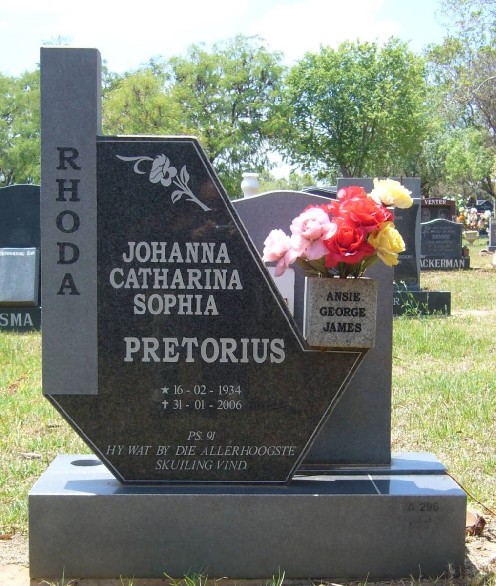 PRETORIUS Johanna Catharina Sophia 1934-2006