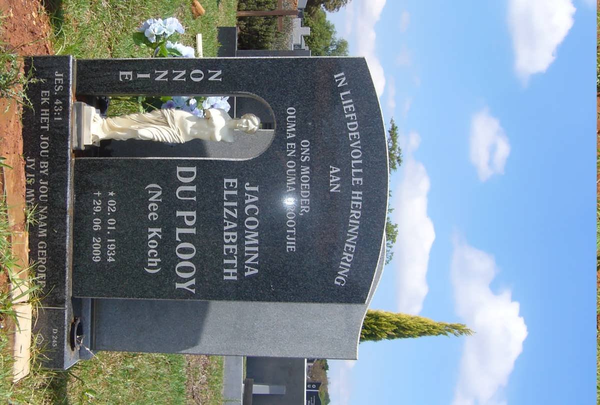 PLOOY Jacomina Elizabeth, du nee KOCH 1934-2009