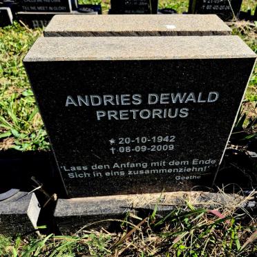 PRETORIUS Andries Dewald 1942-2009