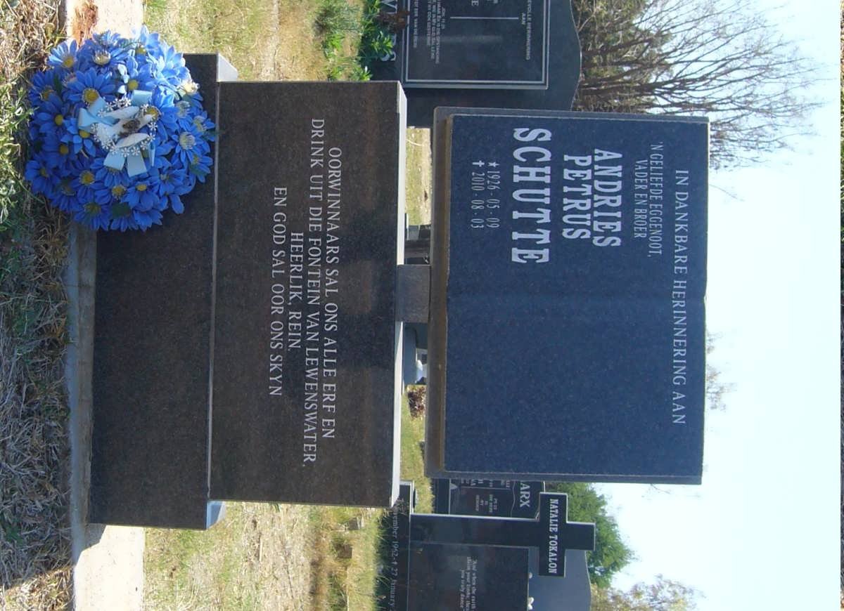 SCHUTTE Andries Petrus 1926-2010