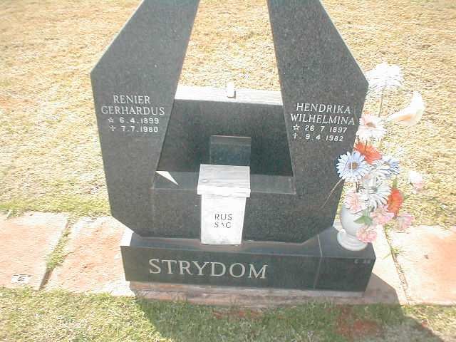 STRYDOM Renier Gerhardus 1899-1980 &amp; Hendrika Wilhelmina 1897-1982