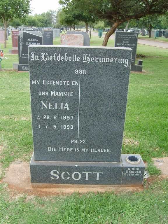 SCOTT Nelia 1957-1993