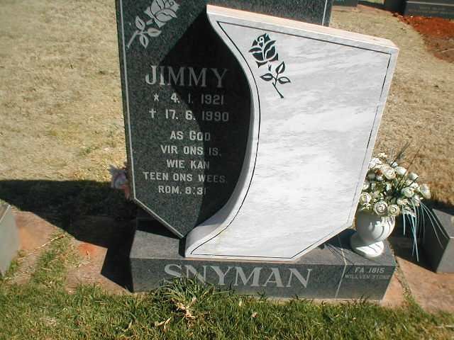 SNYMAN Jimmy 1921-1990