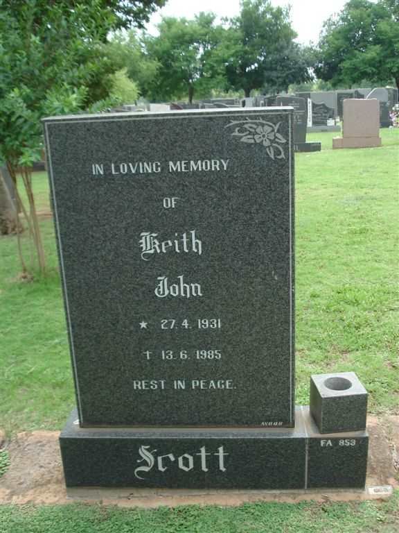 SCOTT Keith John 1931-1985