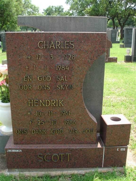 SCOTT Charles 1928-1984 :: SCOTT Hendrik 1961-1986