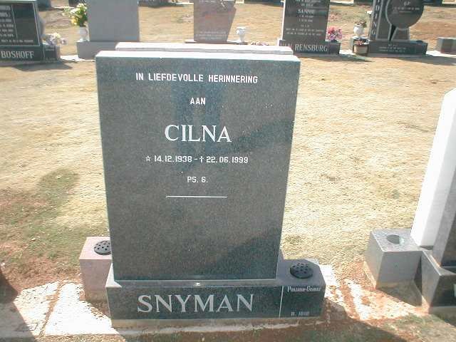 SNYMAN Cilna 1938-1999