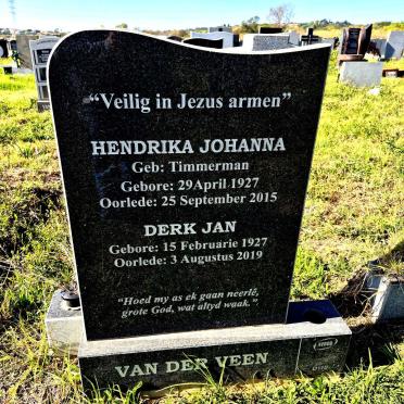 VEEN Derk Jan, van der 1927-2019 & Hendrika Johanna TIMMERMAN 1927-2015