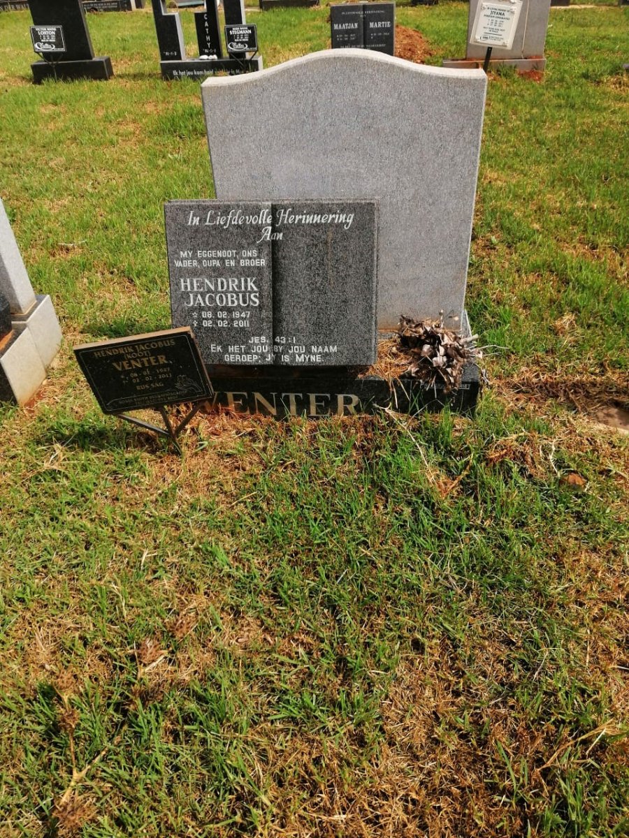 VENTER Hendrik Jacobus 1947-2011
