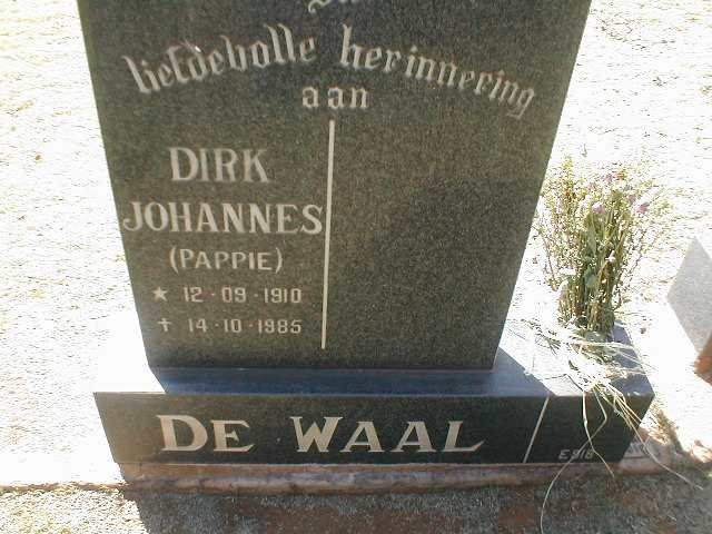 WAAL Dirk Johannes, de 1910-1985
