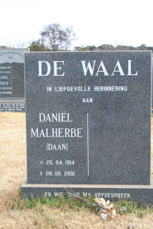 WAAL Daniël Malherbe, de 1914-2001