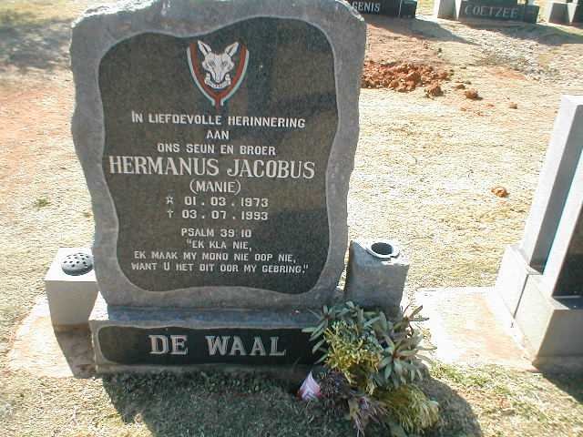 WAAL Hermanus Jacobus, de 1973-1993