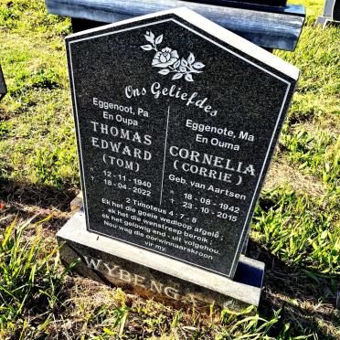 WYBENGA Thomas Edward 1940-2022 & Cornelia van AARTSEN 1942-2015