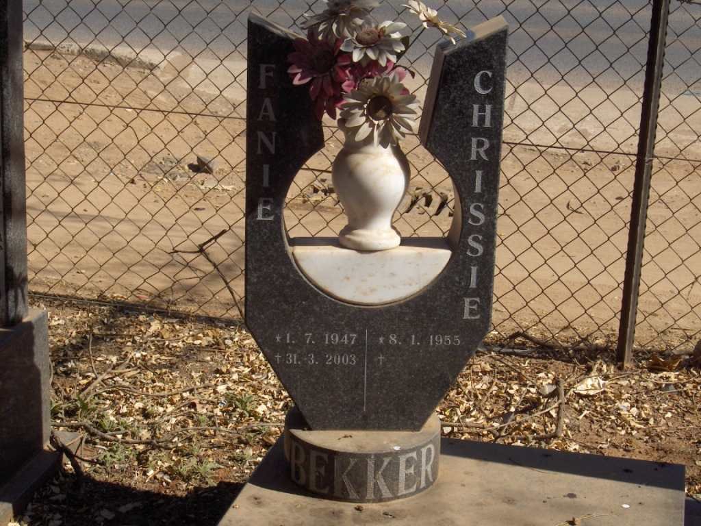 BEKKER Fanie 1947-2003 &amp; Chrissie 1955-