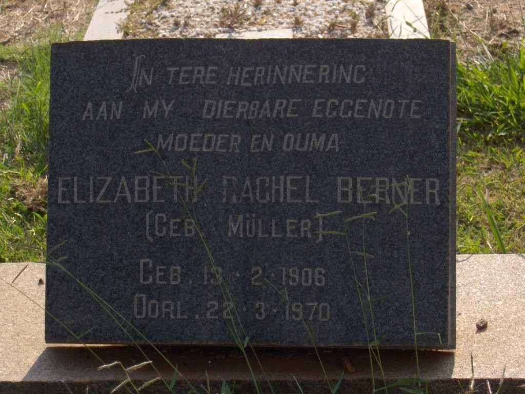 BERNER Elizabeth Rachel nee MULLER 1906-1970