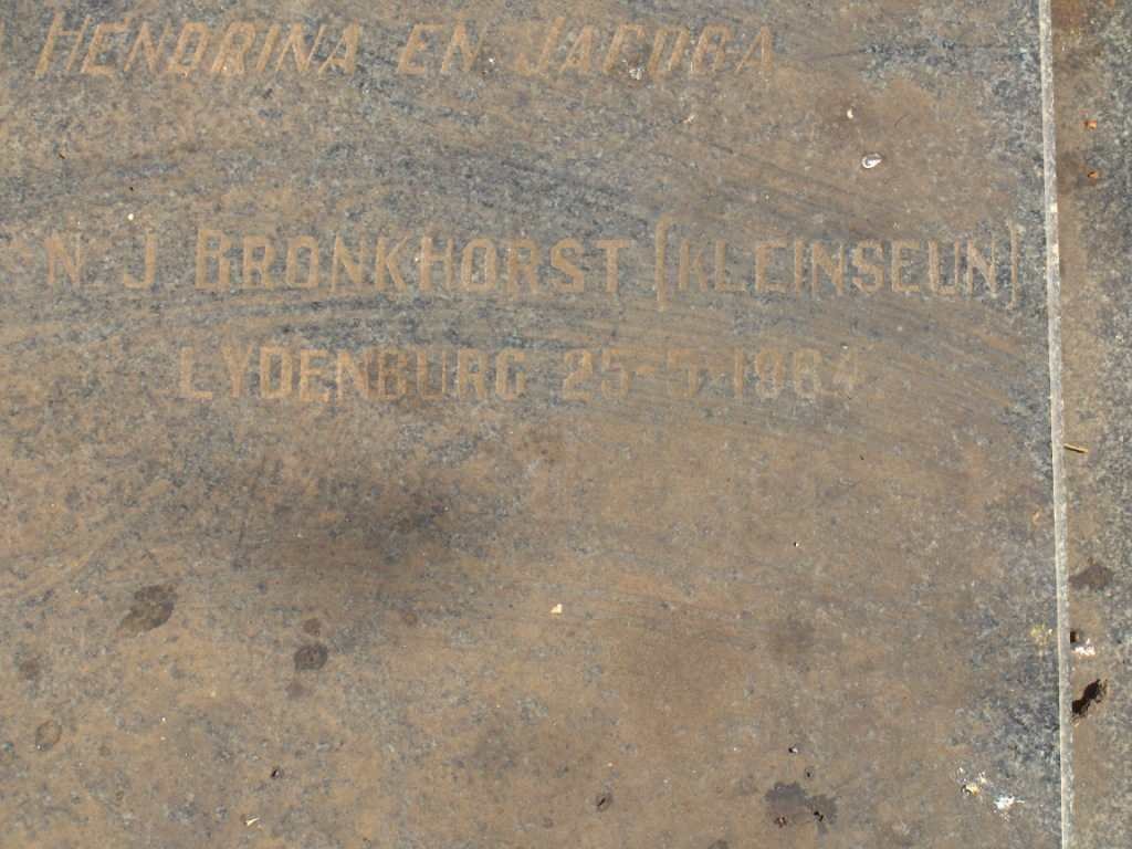BRONKHORST N.J. -1964
