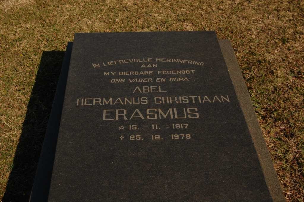 ERASMUS Hermanus Christiaan 1917-1978
