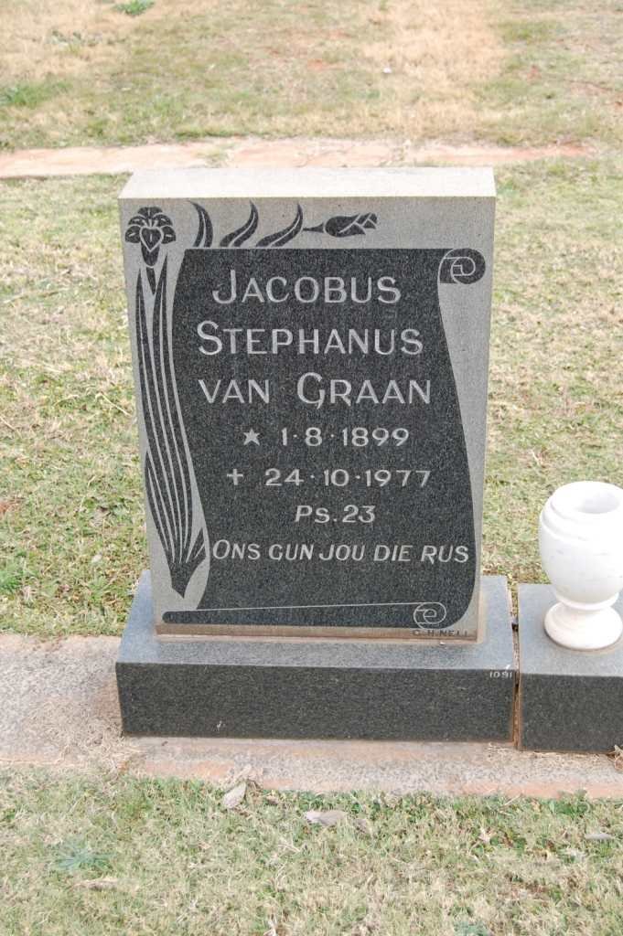 GRAAN Jacobus Stephanus, van 1899-1977