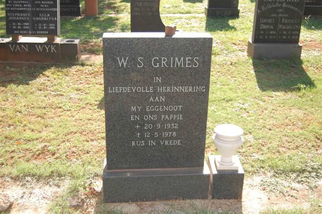 GRIMES W.S. 1932-1978