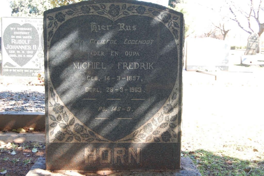 HORN Michiel Fredrik 1897-1963