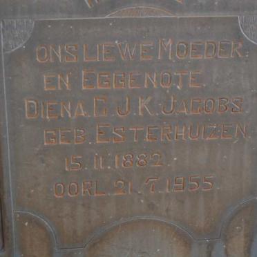 JACOBS Diena C.J.K. nee ESTERHUIZEN 1882-1955