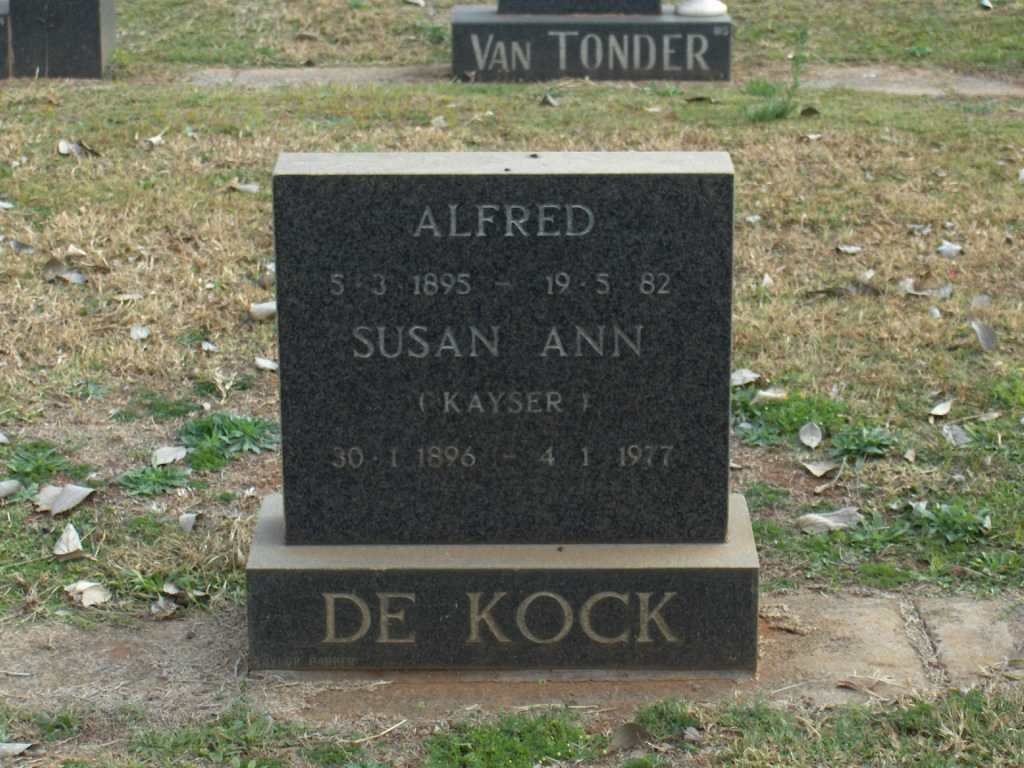 KOCK Susan Ann, de 1896-1977