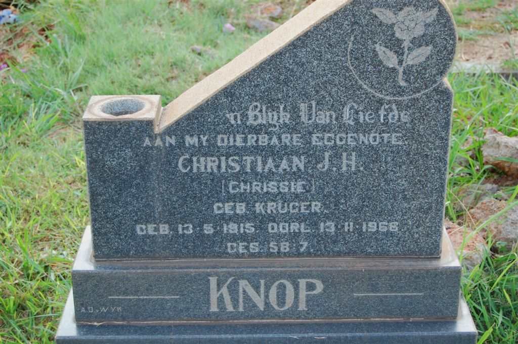 KNOP Christiaan J.H. nee KRUGER 1915-1968