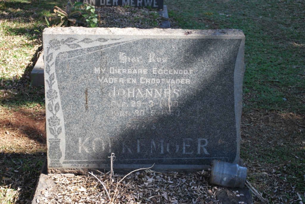 KOEKEMOER Johannes 1900-19?3