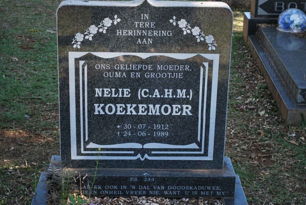 KOEKEMOER C.A.H.M. 1912-1989