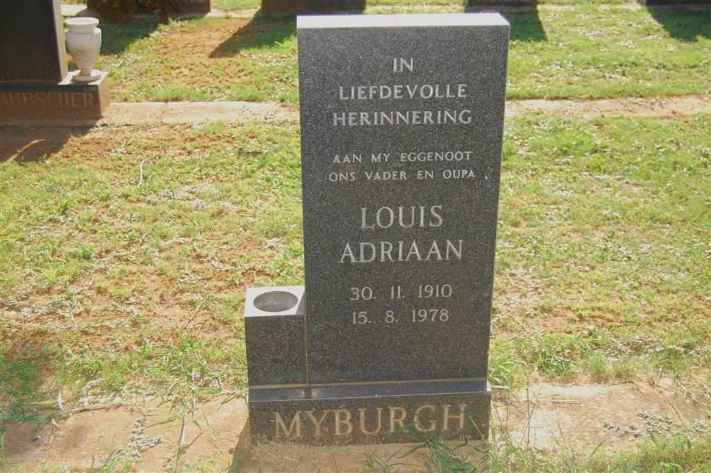 MYBURGH Louis Adriaan 1910-1978
