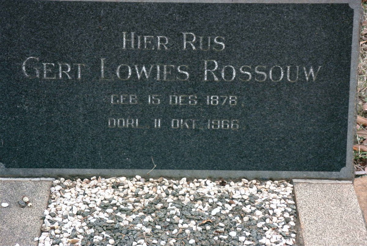 ROSSOUW Gert Lowies 1876-1966