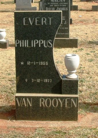 ROOYEN Evert Philippus, van 1955-1977