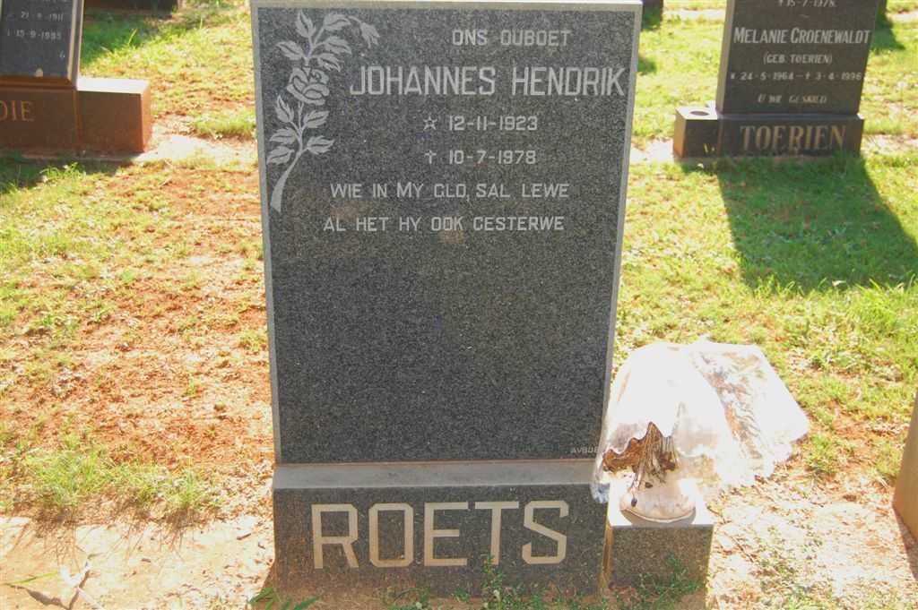 ROETS Johannes Hendrik 1923-1978