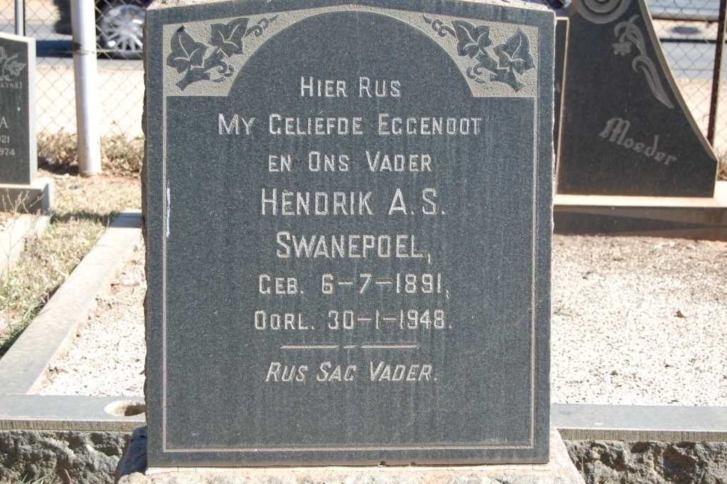 SWANEPOEL Hendrik A.S. 1891-1948