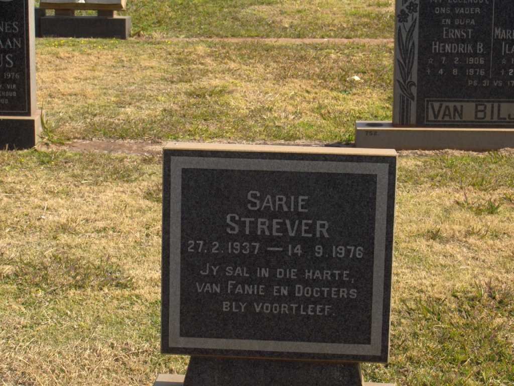 STREVER Sarie 1937-1976
