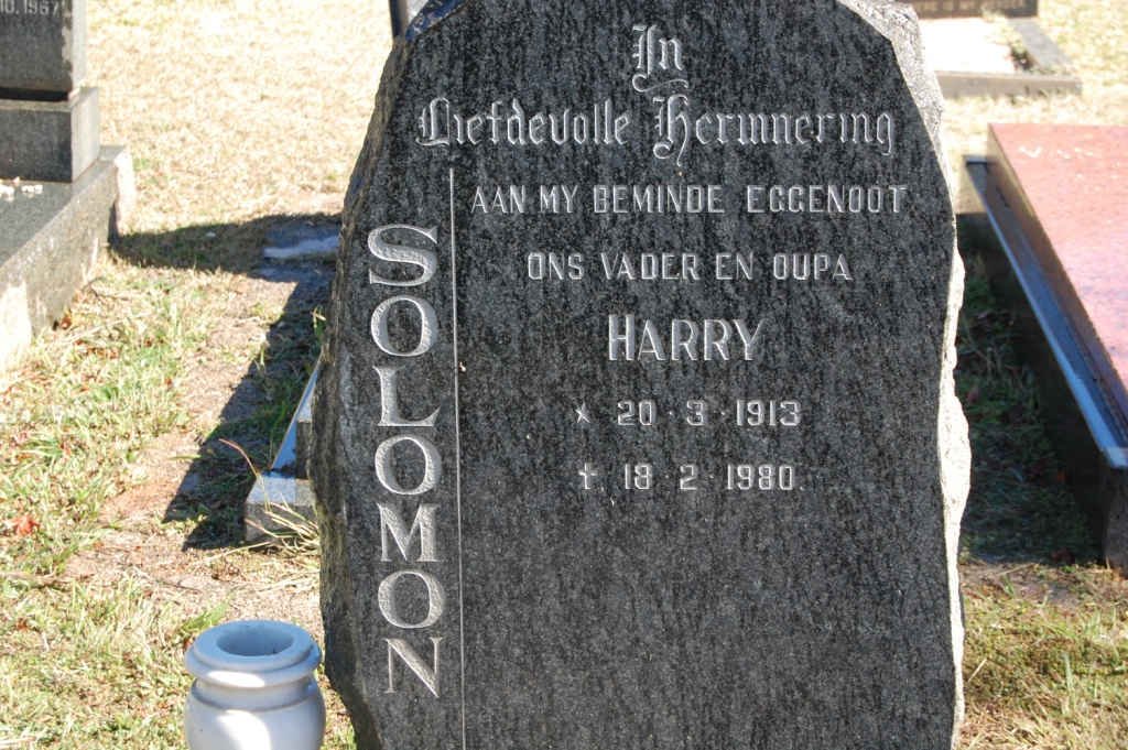 SOLOMON Harry 1913-1980