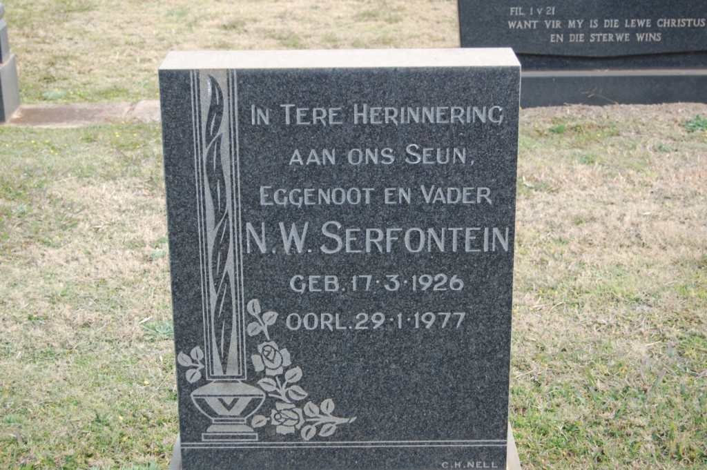 SERFONTEIN N.W. 1926-1977