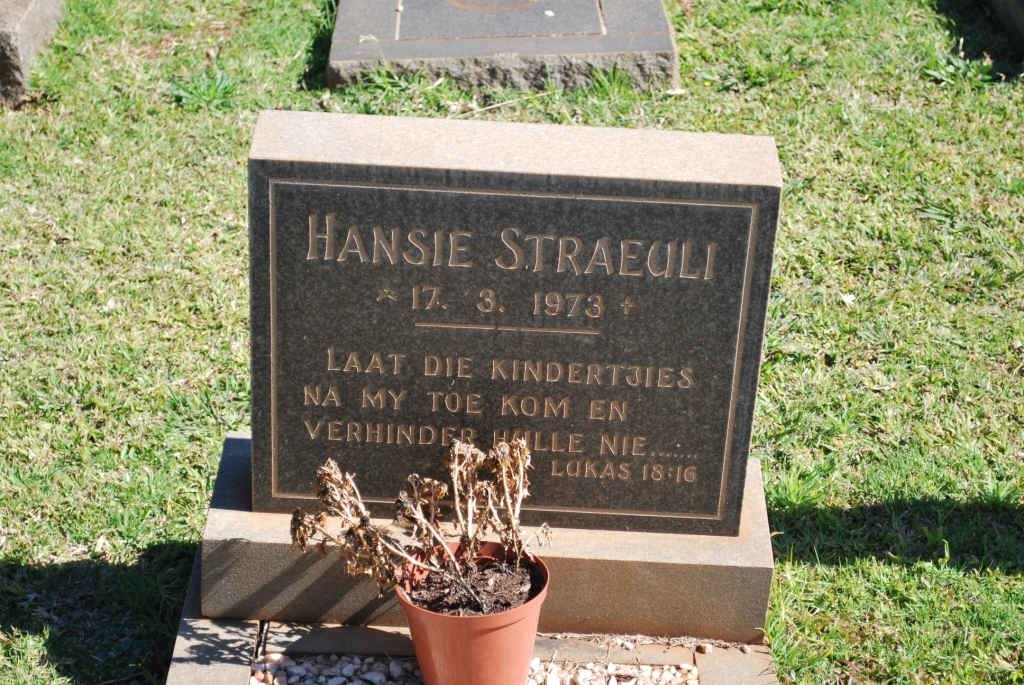 STRAEULI Hansie 1973-1973