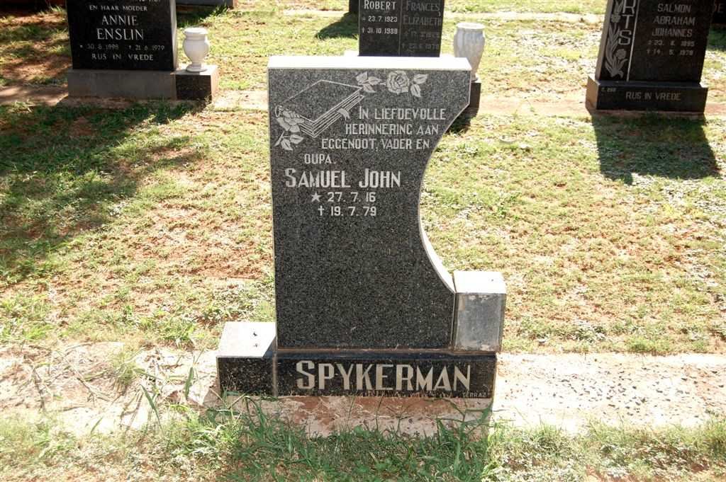SPYKERMAN Samuel John 1916-1979