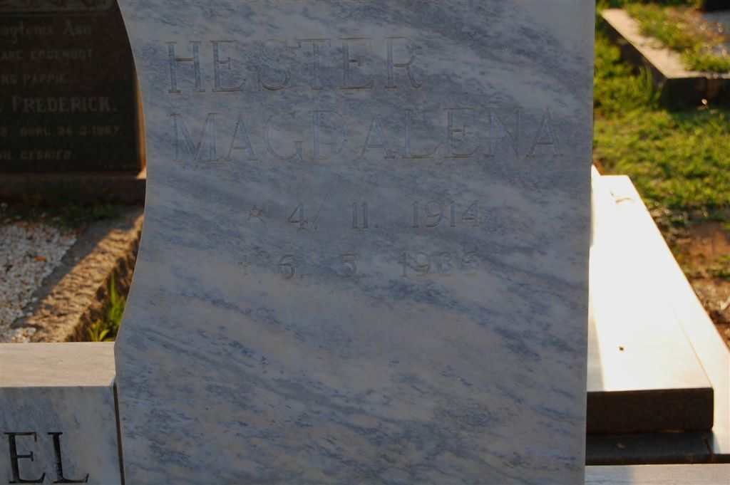 SWANEPOEL Hester Magdalena 1914-1986