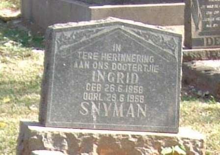 SNYMAN Ingrid 1958-1958