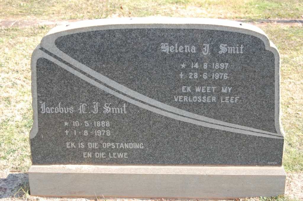 SMIT Jacobus C.J. 1888-1978 &amp; Helena J. 1897-1976