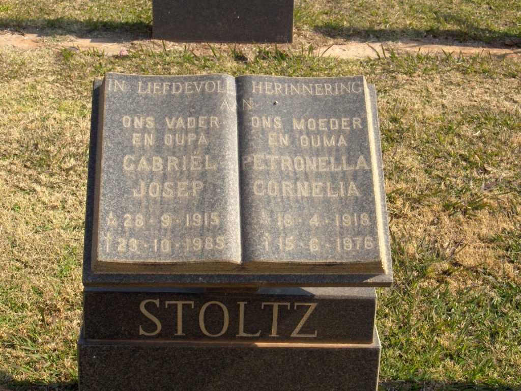 STOLTZ Gabriel Josep 1915-1985 &amp; Petronella Cornelia 1918-1976