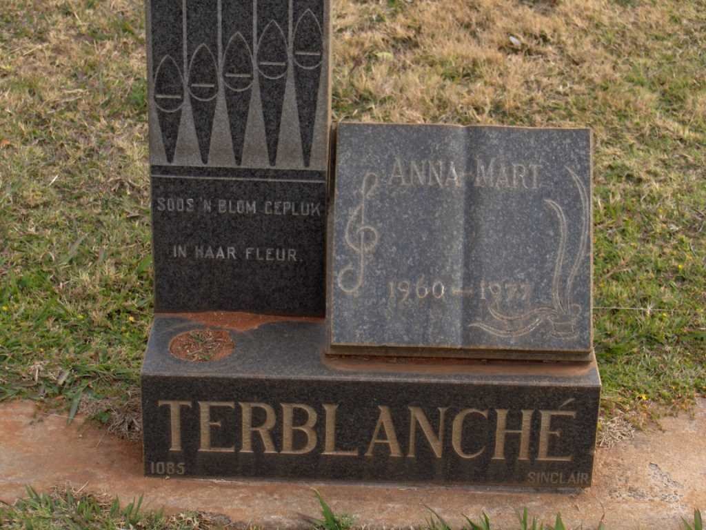 TERBLANCHE Anna-Mart 1960-1977
